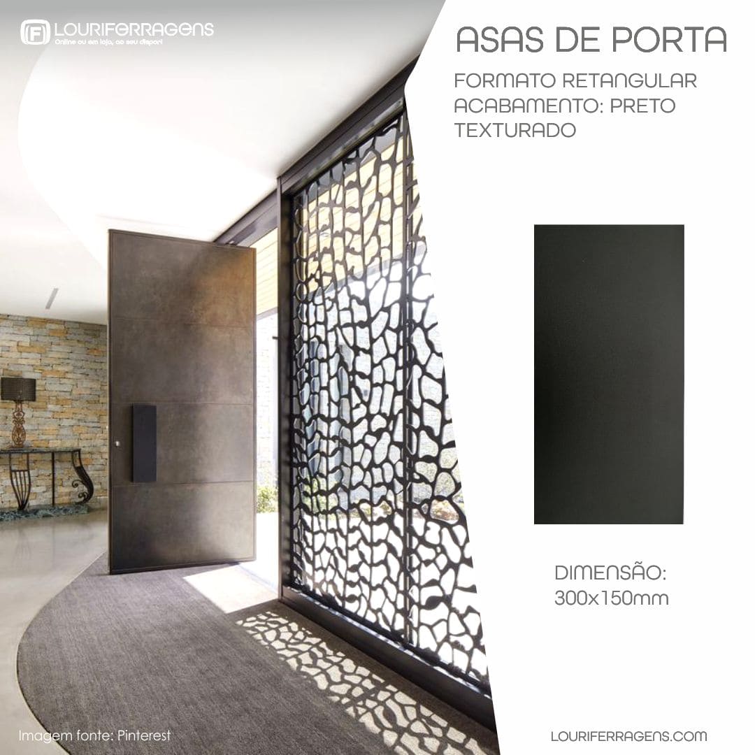 Post-asa-porta-moderna-retangular-300X150-acabamento-preto-texturado-louriferragens