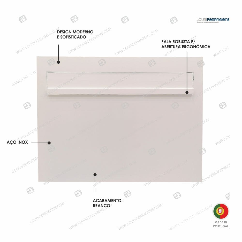 Frente de Correio Embutir 400x300 Branco